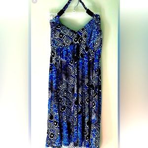 New Halter dress by InGear with tags beaded straps geometric design comfortable